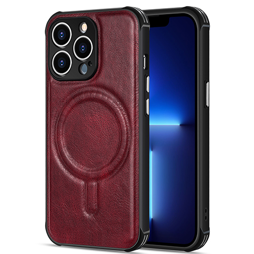 Estuche para teléfono móvil de cuero a prueba de caídas de cuatro esquinas