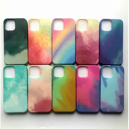 Funda de teléfono con patrón de acuarela de silicona