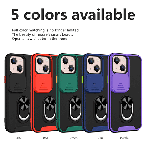 Deslice la caja del teléfono de la cubierta de la cámara con el sostenedor del anillo